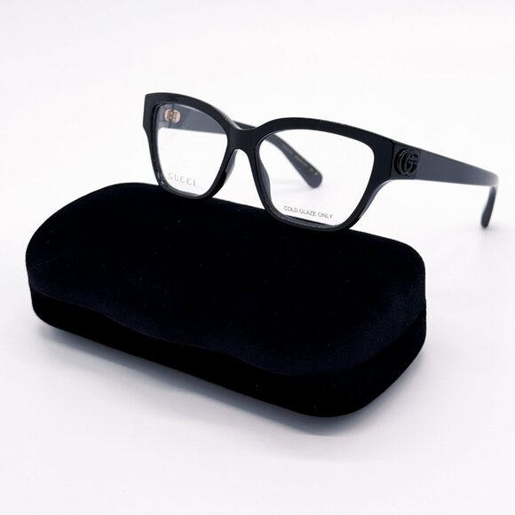 NEW GUCCI GG1597O 001 BLACK WOMEN EYEGLASSES GUCCI - Picture 1 of 12